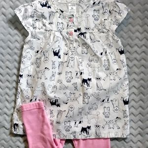 Carter's doggie tunic and matching capri leggings